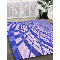 Patterned Mauve Purple Rug, pat2107pur