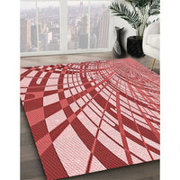 Patterned Pastel Pink Rug, pat2107rd