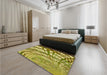 Patterned Oak Brown Rug in a Bedroom, pat2107yw