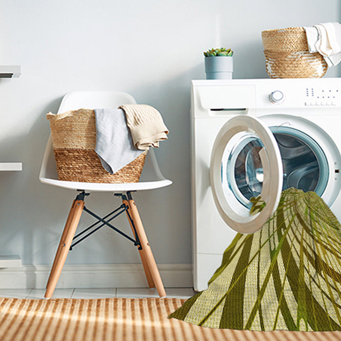 Machine Washable Transitional Oak Brown Rug in a Washing Machine, wshpat2107yw