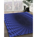 Machine Washable Transitional Blue Rug in a Family Room, wshpat2108blu