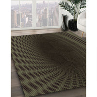 Patterned Midnight Gray Rug, pat2108brn