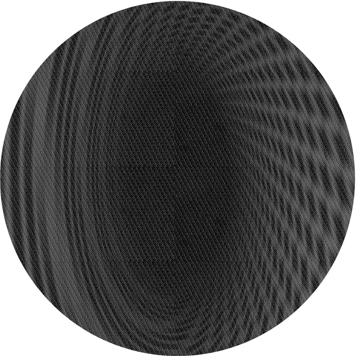 Square Patterned Midnight Gray Rug, pat2108gry