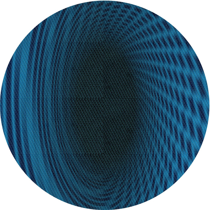 Square Patterned Deep-Sea Blue Rug, pat2108lblu