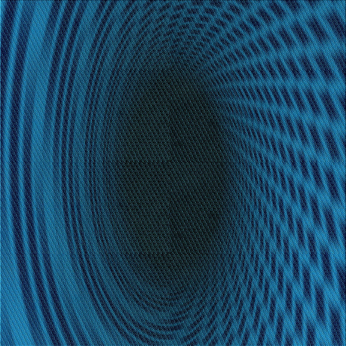 Round Patterned Deep-Sea Blue Rug, pat2108lblu