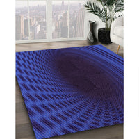 Patterned Blue Orchid Blue Rug, pat2108pur