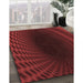 Machine Washable Transitional Red Rug in a Family Room, wshpat2108rd