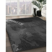 Patterned Carbon Gray Rug, pat2109gry