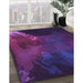 Machine Washable Transitional Dark Purple Rug in a Family Room, wshpat2109pur