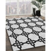 Patterned Platinum Gray Novelty Rug in Family Room, pat210