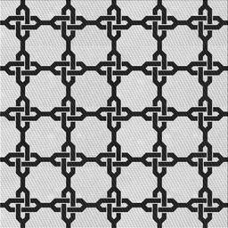 Square Patterned Platinum Gray Novelty Rug, pat210