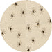 Square Patterned Moccasin Beige Rug, pat211brn