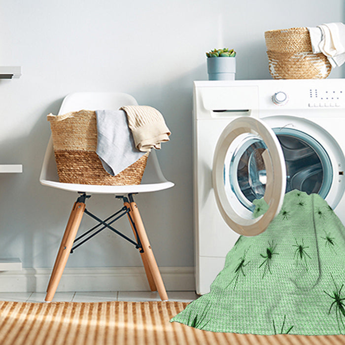 Machine Washable Transitional Mint Green Rug in a Washing Machine, wshpat211grn