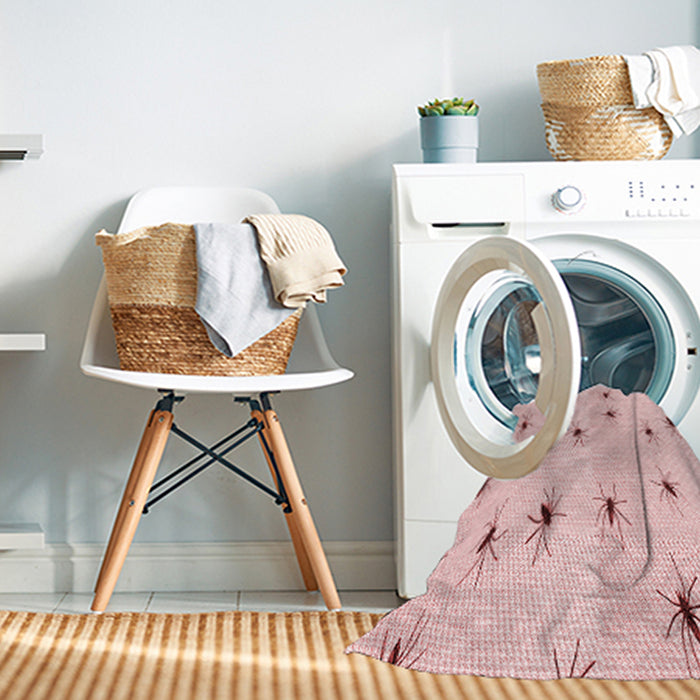 Machine Washable Transitional Light Coral Pink Rug in a Washing Machine, wshpat211rd
