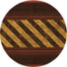 Square Patterned Mahogany Brown Rug, pat2110org