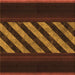 Round Patterned Mahogany Brown Rug, pat2110org