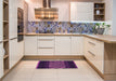 Patterned Orchid Purple Rug in a Kitchen, pat2110pur