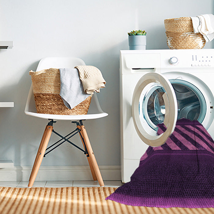 Machine Washable Transitional Orchid Purple Rug in a Washing Machine, wshpat2110pur