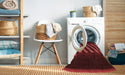 Machine Washable Transitional Maroon Red Rug in a Washing Machine, wshpat2110rd