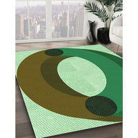 Patterned Green Rug, pat2111grn