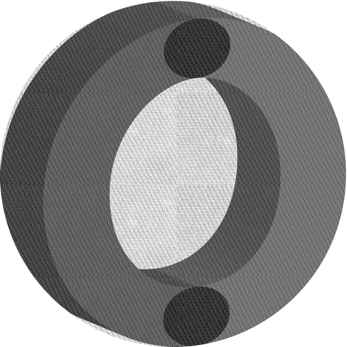 Square Patterned Silver Gray Rug, pat2111gry