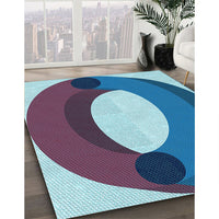 Patterned Diamond Blue Rug, pat2111lblu