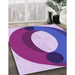 Machine Washable Transitional Bright Lilac Purple Rug in a Family Room, wshpat2111pur