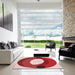 Machine Washable Transitional Light Coral Pink Rug in a Kitchen, wshpat2111rd