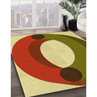 Patterned Metallic Gold Rug, pat2111yw