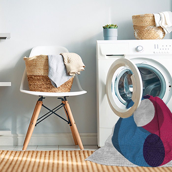 Machine Washable Transitional Jeans Blue Rug in a Washing Machine, wshpat2111