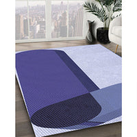 Patterned Blue Rug, pat2112blu