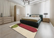 Patterned Red Rug in a Bedroom, pat2112brn