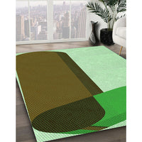 Patterned Pastel Green Rug, pat2112grn