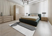 Patterned Platinum Silver Gray Rug in a Bedroom, pat2112gry