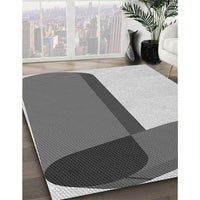 Patterned Platinum Silver Gray Rug, pat2112gry