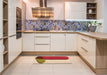 Patterned Red Rug in a Kitchen, pat2112org