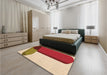 Patterned Red Rug in a Bedroom, pat2112org