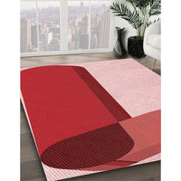 Patterned Pastel Pink Rug, pat2112rd