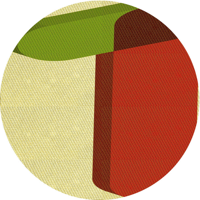 Square Patterned Red Rug, pat2112yw