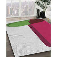 Patterned Silver Gray Novelty Rug, pat2112