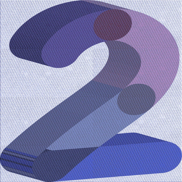 Round Patterned Deep Periwinkle Purple Rug, pat2113blu