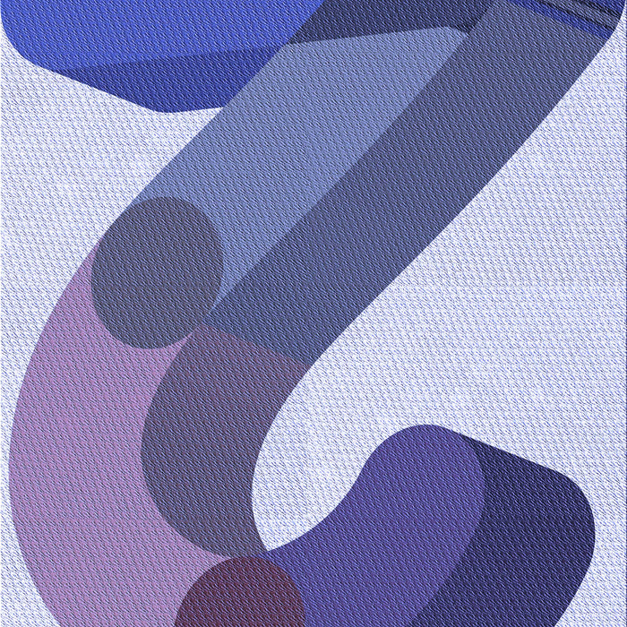 Machine Washable Transitional Deep Periwinkle Purple Rug, wshpat2113blu