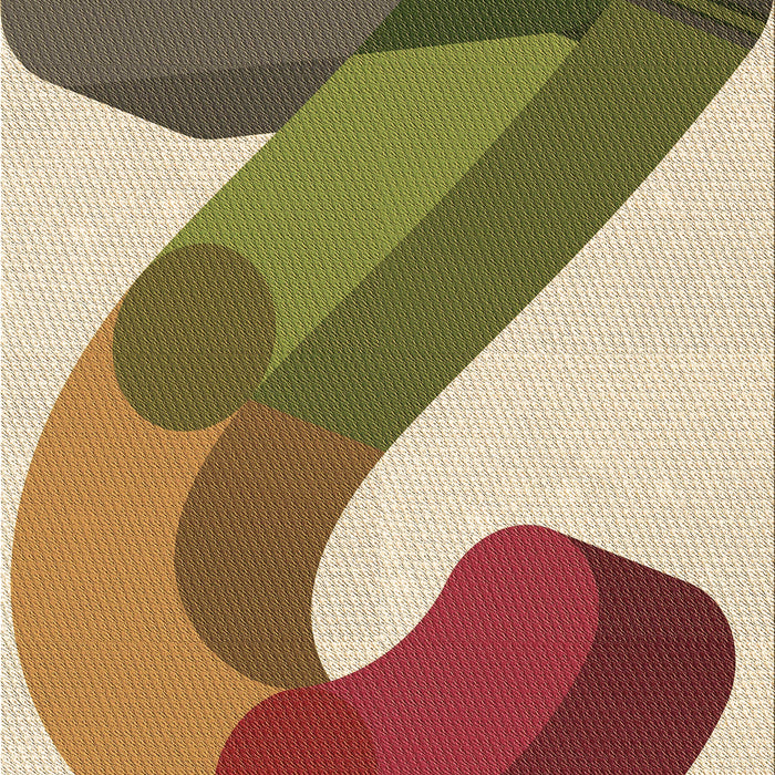 Patterned Saddle Brown Rug, pat2113brn