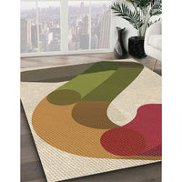 Patterned Saddle Brown Rug, pat2113brn
