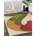 Machine Washable Transitional Saddle Brown Rug in a Family Room, wshpat2113brn