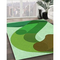 Patterned Jade Green Rug, pat2113grn