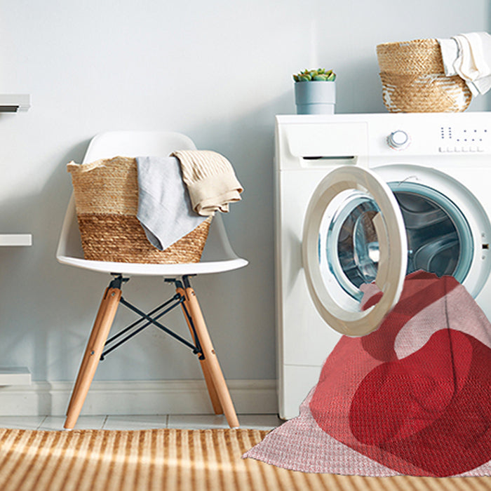 Machine Washable Transitional Light Coral Pink Rug in a Washing Machine, wshpat2113rd