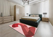 Patterned Light Coral Pink Rug in a Bedroom, pat2113rd
