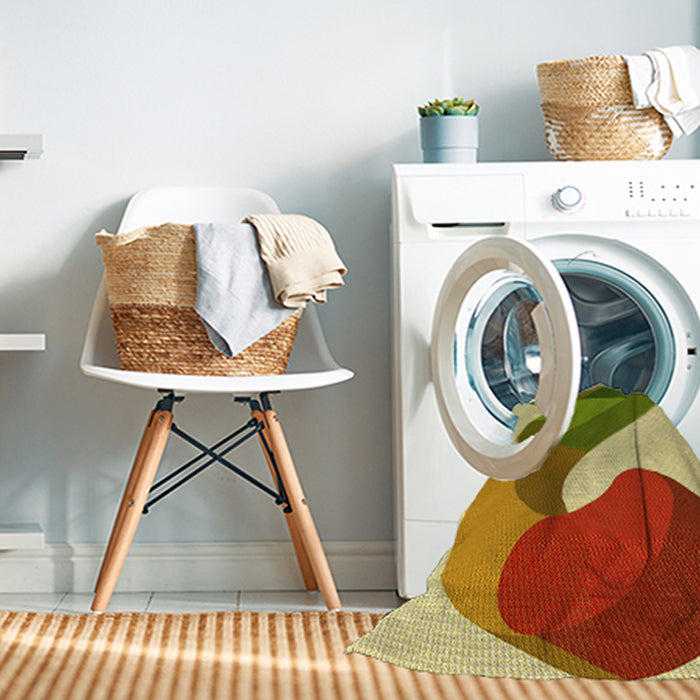 Machine Washable Transitional Mahogany Brown Rug in a Washing Machine, wshpat2113yw