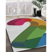 Patterned Reddish Brown Novelty Rug, pat2113